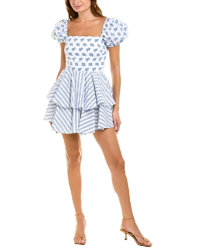 Caroline Constas Louisa Mini Dress Stylish Button-Down Mini Dress