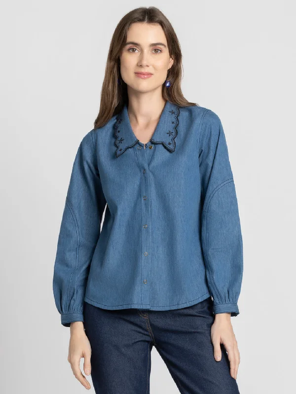 Hampton Denim Shirt Stylish Round Neck Shirt