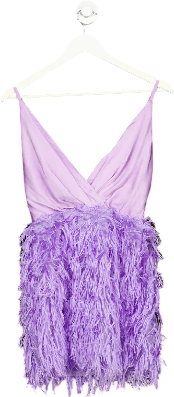 Jaded Rose Lilac Feather Mini Dress UK 10 Trendy Camisole Mini Dress