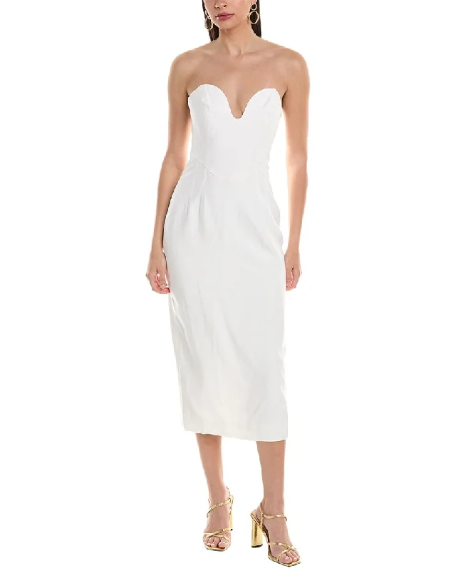 Mara Hoffman Isla Linen-Blend Midi Dress Elegant Maxi-Midi Hybrid Dress