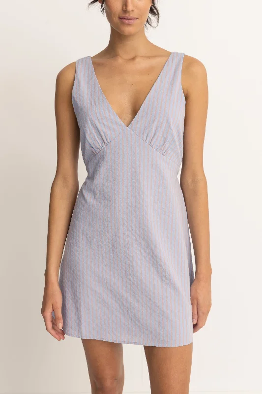 Paradiso Mini Dress Soft Blue Chic Sleeveless Mini Dress