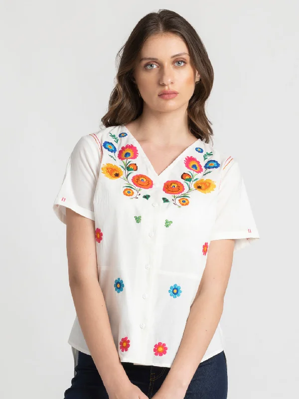 Shyla Shirt Elegant Silk Short Shirt