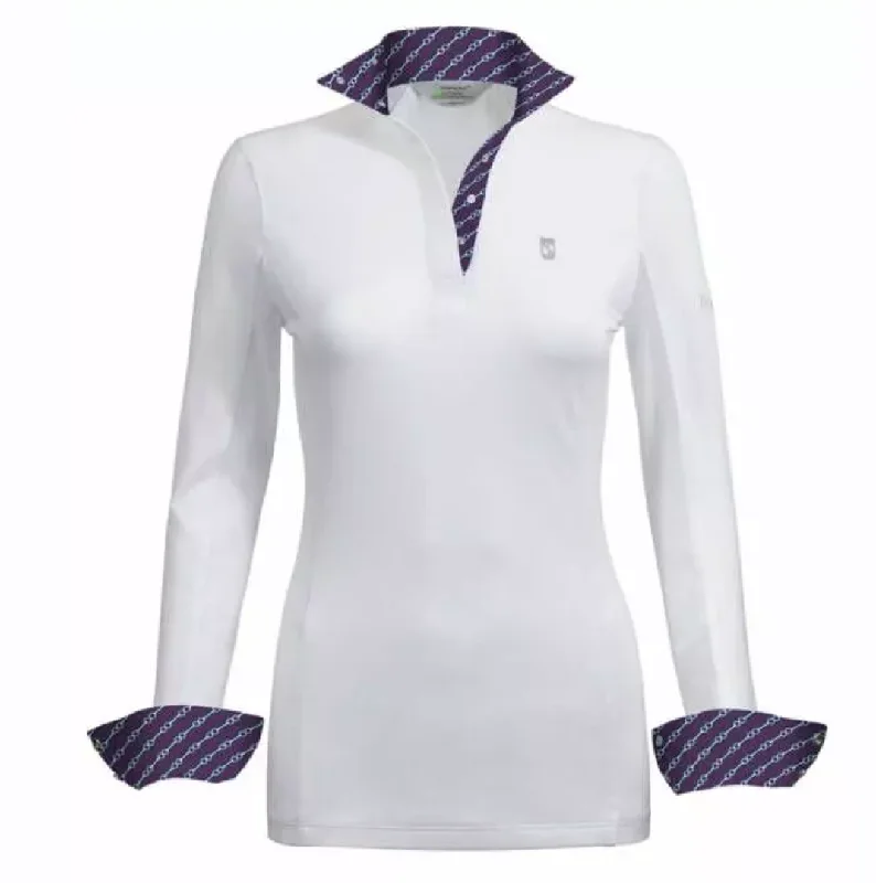 Tredstep Ireland Paris Long Sleeve Competition Shirt Fashionable Cuffed Short Sleeve