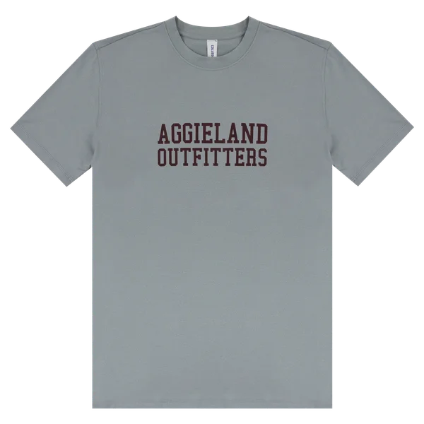 Aggieland Outfitters Grey Outfitters Tech T-Shirt Hooded Caped Shawl Collar