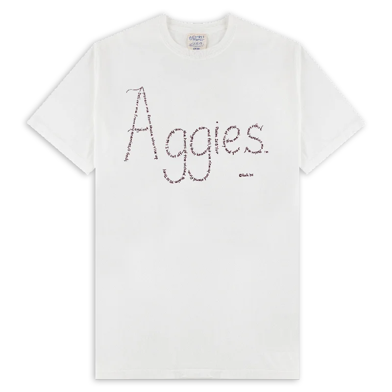 Aggies Scripture T-Shirt Ribbed T-Shirt High Neck Heavyweight