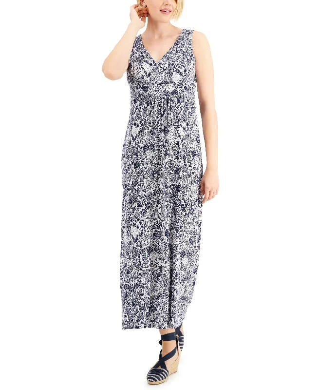 Charter Club Petite Maxi Dress Comfortable Pleated Maxi Dress