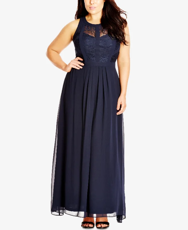 Plus Size Sleeveless Maxi Dress Classic A-Line Maxi Dress