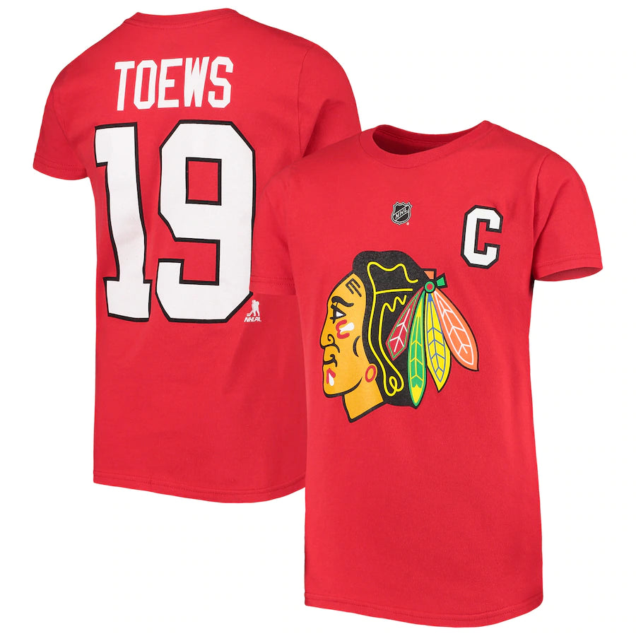 MENS  Chicago Blackhawks Jonathan Toews #19  T-Shirt NHL Reebok Tee Elegant Classic Vintage