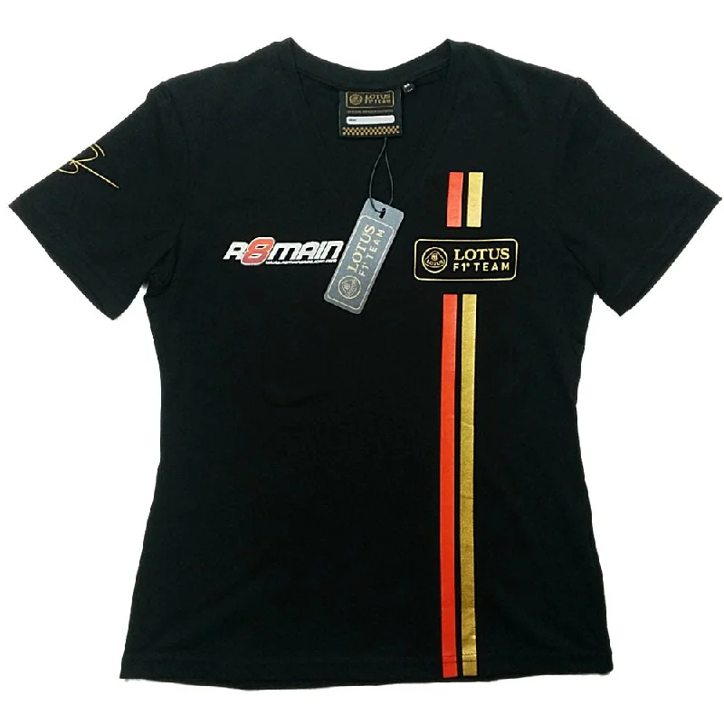 T-SHIRT Tee ladies Formula One 1 Lotus  F1 Team NEW! Grosjean 2014/5 Extra Large Plaid T-Shirt Polka Dot Checkered