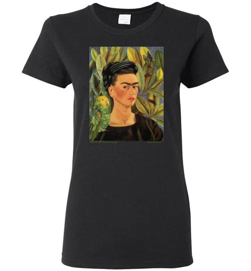 Frida Kahlo Self Portrait wit Bonita Women's T-Shirt Fleece Nylon Spandex