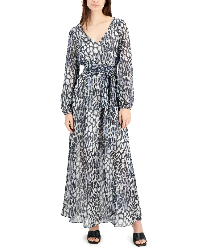 INC International Concepts Printed Maxi Dress Cozy Maxi Dress with Slit