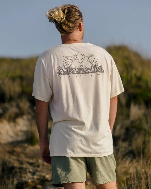 Into the Wild Tee - Beach Ivory Hooded Caped Shawl Collar