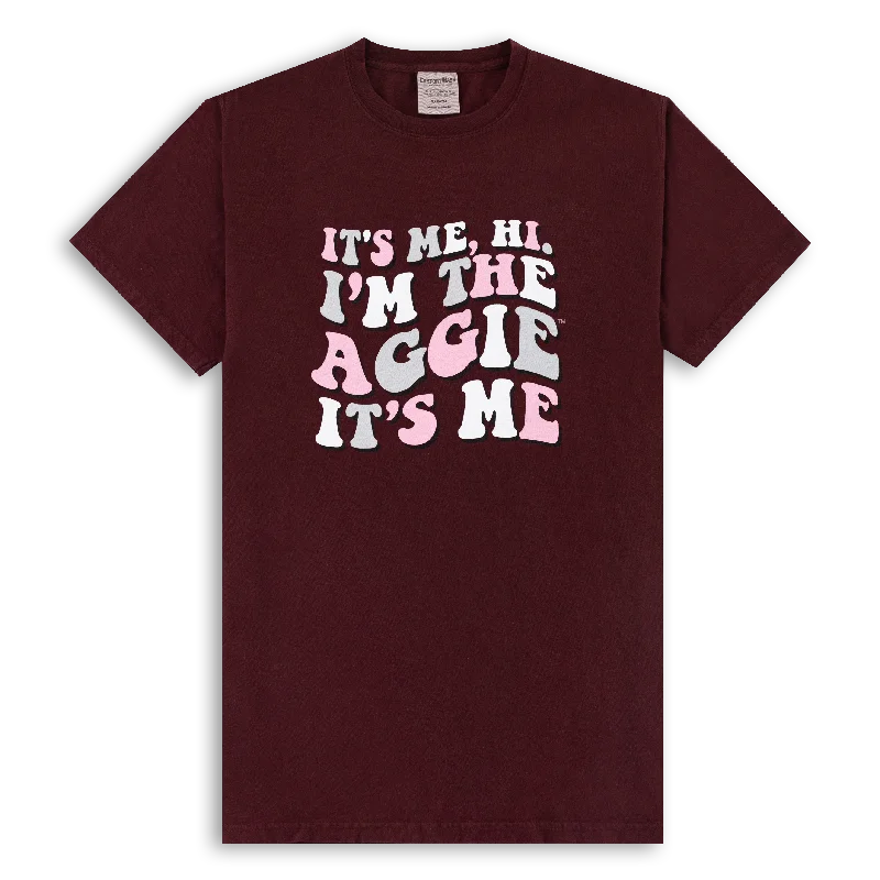 It's Me, Hi Aggie T-Shirt Asymmetrical Pockets Print