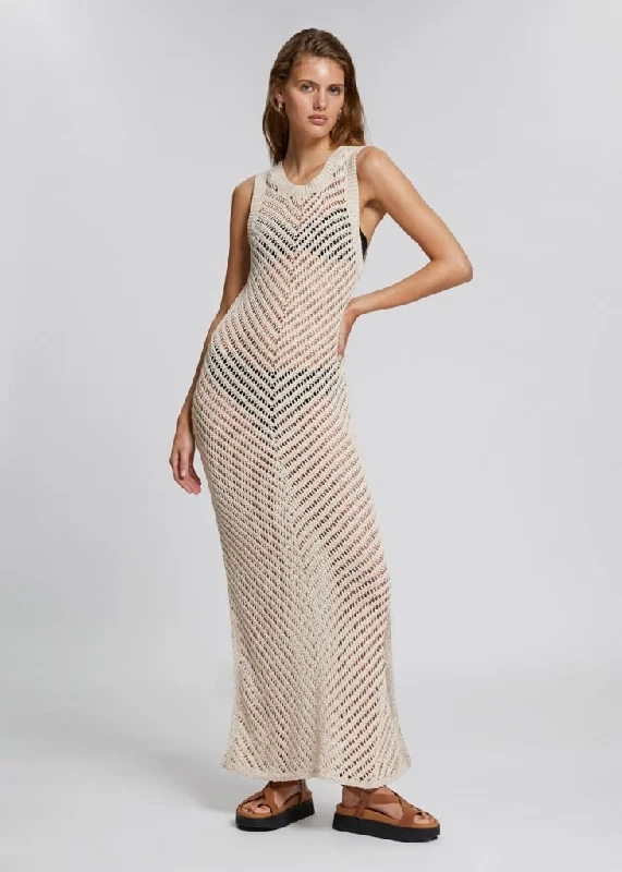 Sleeveless Crochet Mesh Swim Cover Up Dress Button-Front Swimsuit