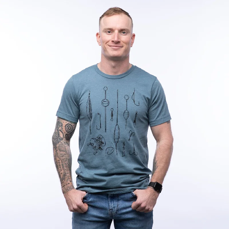 Lures Unisex T-shirt Mesh Canvas Denim