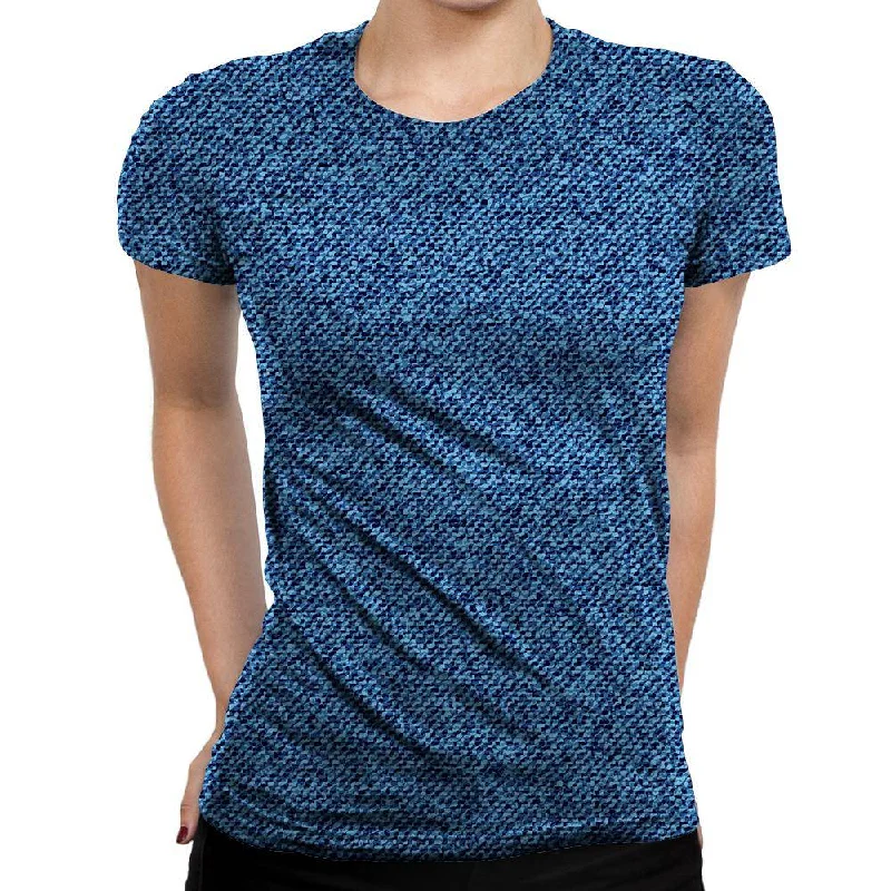 Painted Dots Womens T-Shirt Satin Blend Silk Blend Wool Blend