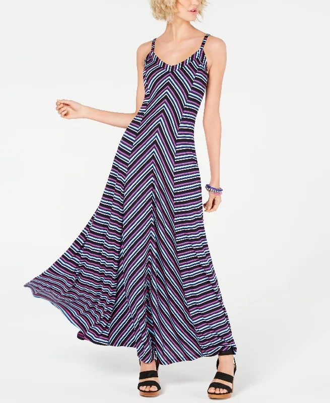 INC Striped Maxi Dress Stylish A-Line Maxi Dress