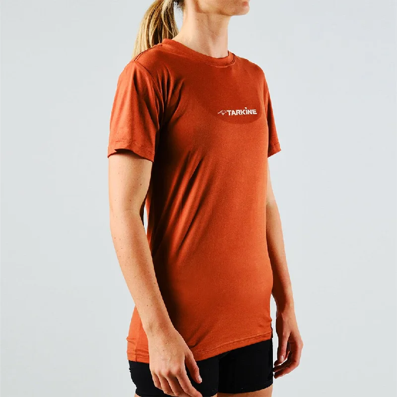 Women's Tarkine Ultra-Eco Run Tee (Orange/Standard Thickness) Casual Formal Business