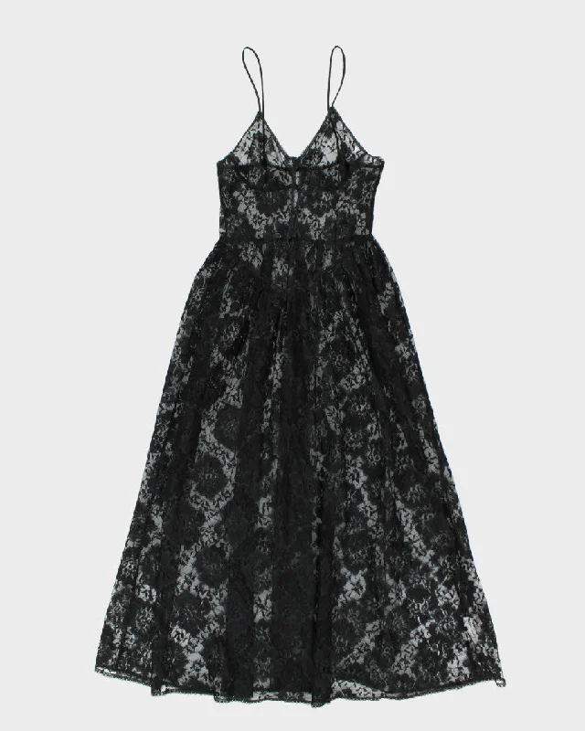 Y2k 00s Lace Maxi Dress - S Elegant Tiered Maxi Dress