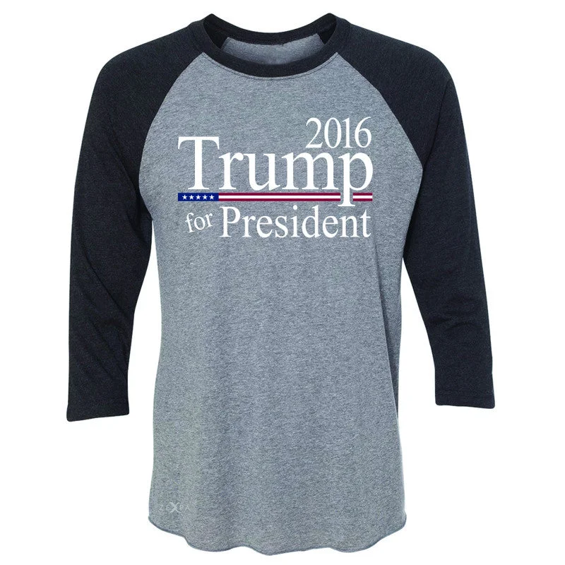 Zexpa Apparel™ Trump for President 2016 Campaign 3/4 Sleevee Raglan Tee Politics Tee Rayon Fabric Velvet Fabric Corduroy Fabric