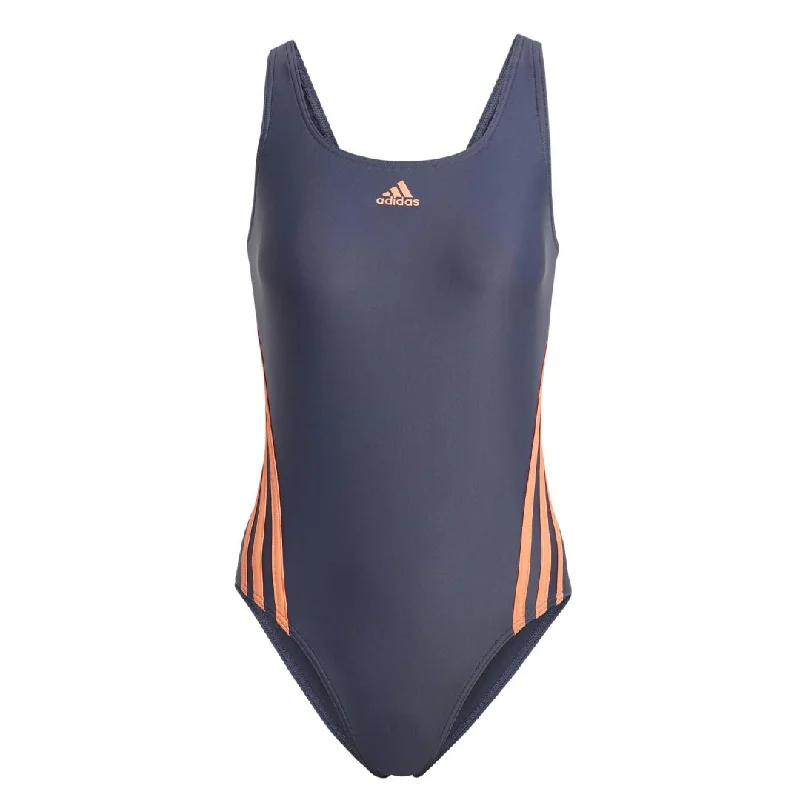 adidas - Women's 3-Stripes Swimsuit (IB5990) Bold Swimsuit Design