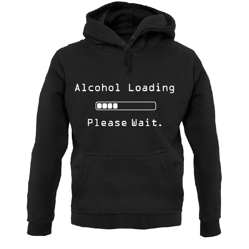 Alcohol Loading Please Wait Unisex Hoodie Hoodie with Button Placket Classic Preppy