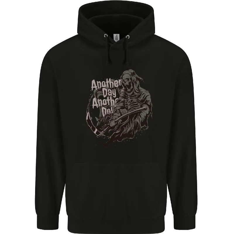 Another Day Another Dollar Grim Reaper Mens 80% Cotton Hoodie Hoodie with Gradient Ombre Colorful