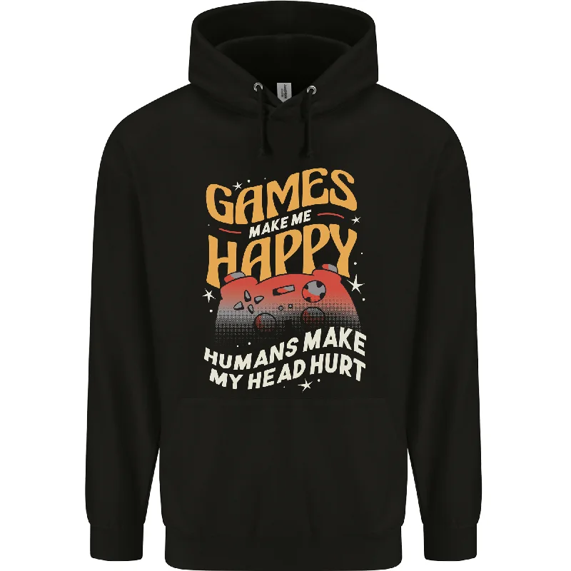 Antisocial Gamer Video Gaming Joypad Mens 80% Cotton Hoodie Hoodie with Turtle Neck Cozy Winter