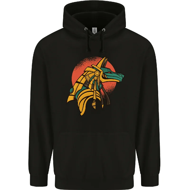 Anubis Ancient Egypt Egyptian God Mythology Mens 80% Cotton Hoodie Hoodie with Camouflage Military Edgy