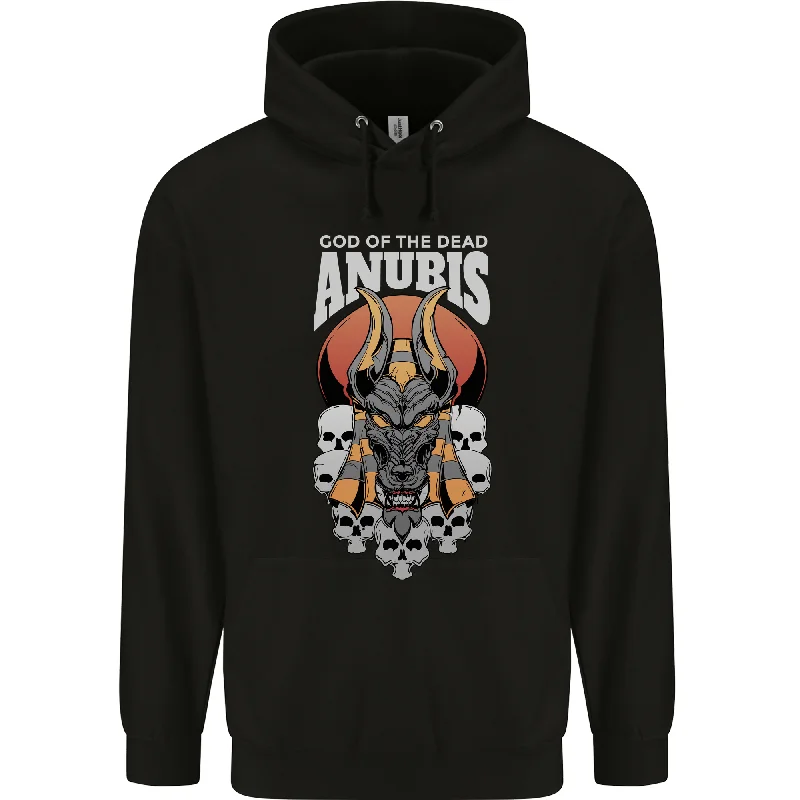 Anubis God of the Dead Ancient Egyptian Egypt Mens 80% Cotton Hoodie Hoodie with Mesh Breathable Sporty