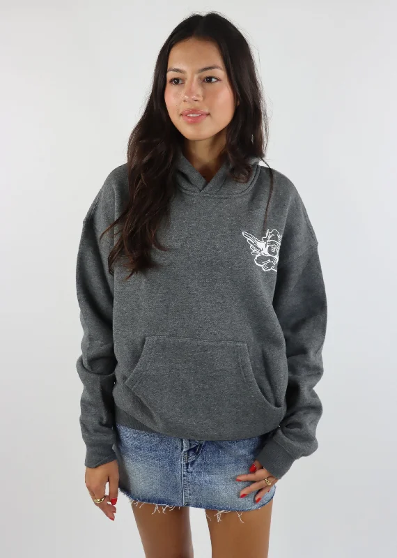 Boys Lie Read The Signs V2 Hoodie ★ Grey Hoodie with Elastic Waist Stretchable Comfortable