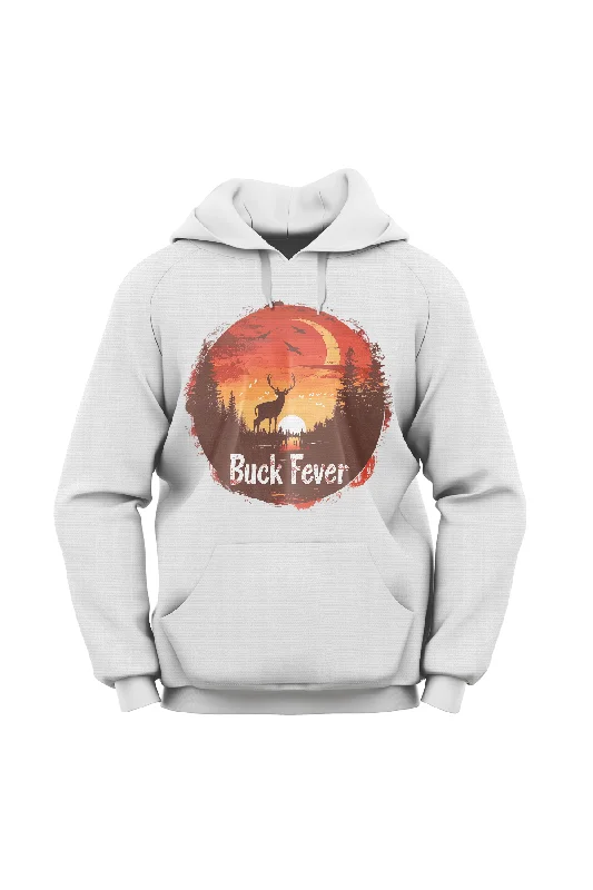 "Buck Fever" Lightweight Eco-Friendly Unisex Hoodie Hoodie with Strings Custom Fit Adjustable