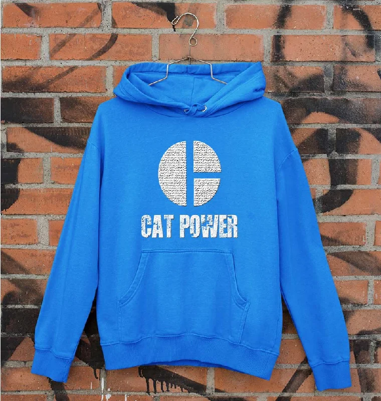 Cat Power Unisex Hoodie for Men/Women Hoodie with Hem Frayed Vintage Worn