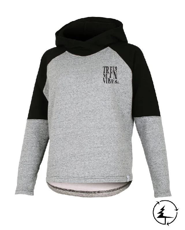 Hoodie Cooldown | Heather grey/ Noir | Femme Hoodie with Back Slit Movement Comfort