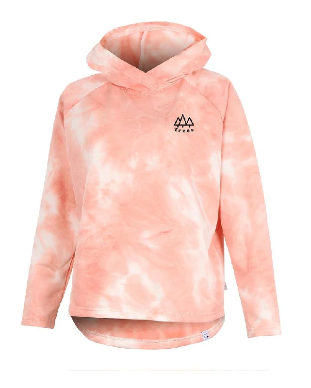 Hoodie Cooldown pour Femme | Tie-Dye/ Pêche Hoodie with Embroidery Detailed Premium