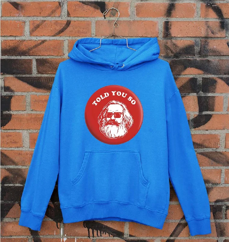 Karl Marx Unisex Hoodie for Men/Women Hoodie with Front Slit Layering Stylish