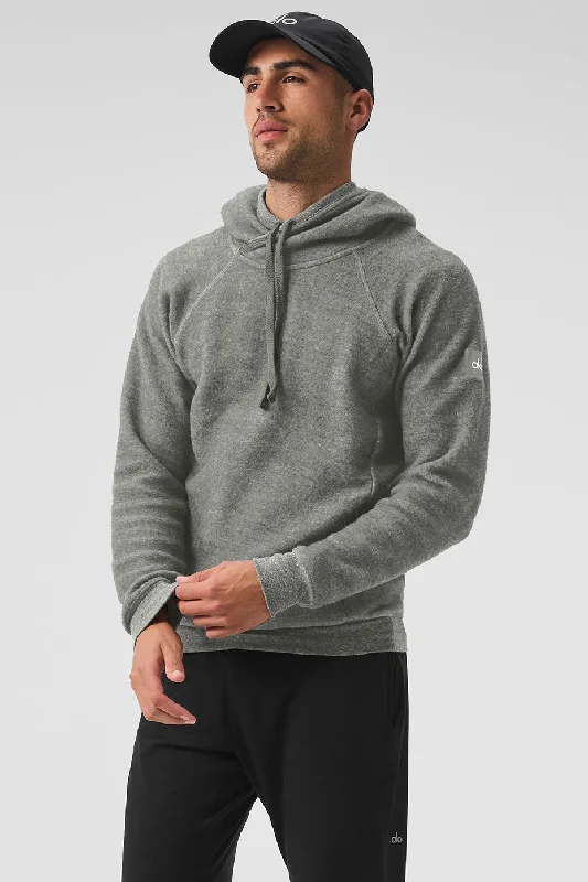 Triumph Hoodie - Grey Triblend Hoodie with Pastel Soft Subtle