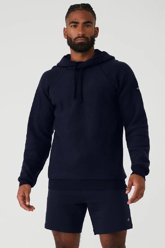 The Triumph Hoodie - Navy Hoodie with Hem Drawcord Adjustable Customizable