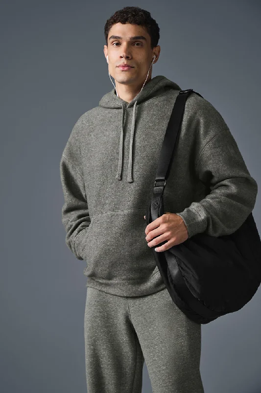 Triumph Restore Hoodie - Grey Triblend Hoodie with Thumb Holes Functional Cozy