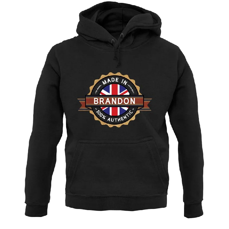 Made In Brandon 100% Authentic Unisex Hoodie Hoodie with Elastic Cuffs Stretchable Comfortable