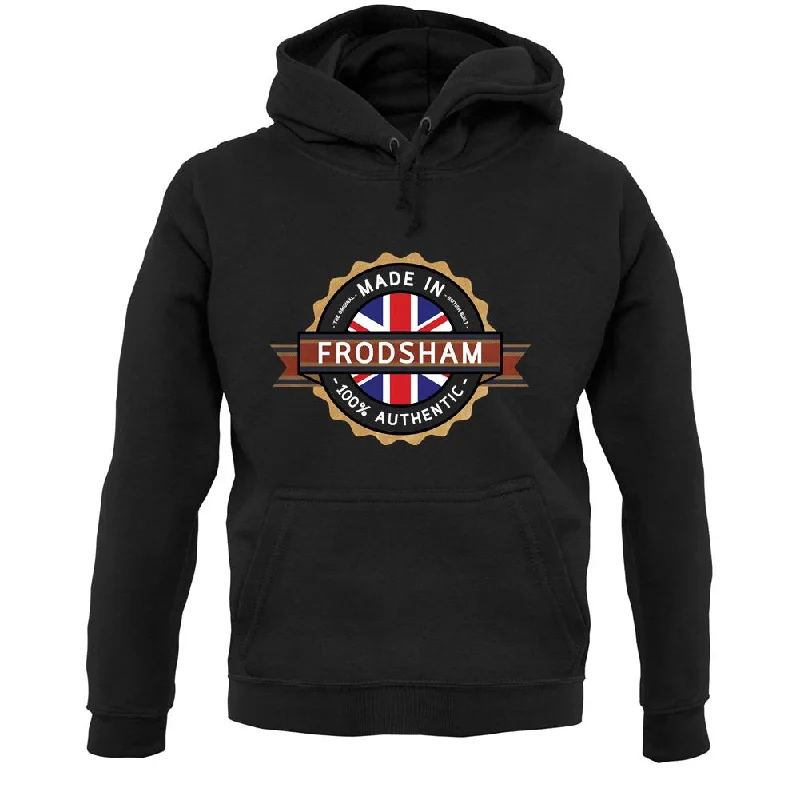 Made In Frodsham 100% Authentic Unisex Hoodie Hoodie with Hem Embroidery Detailed Premium