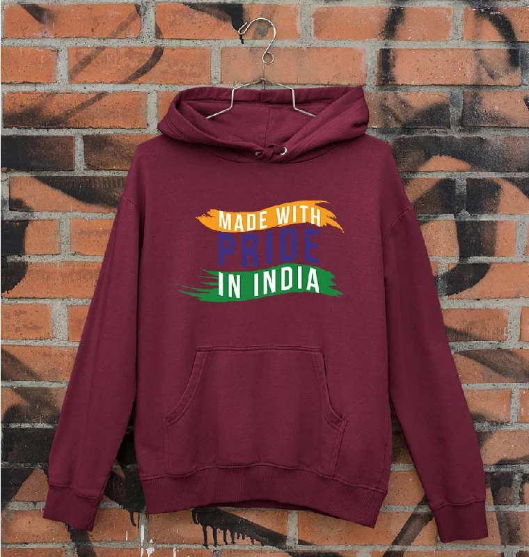 Made in India Unisex Hoodie for Men/Women Hoodie with Mock Neck Collared Structured
