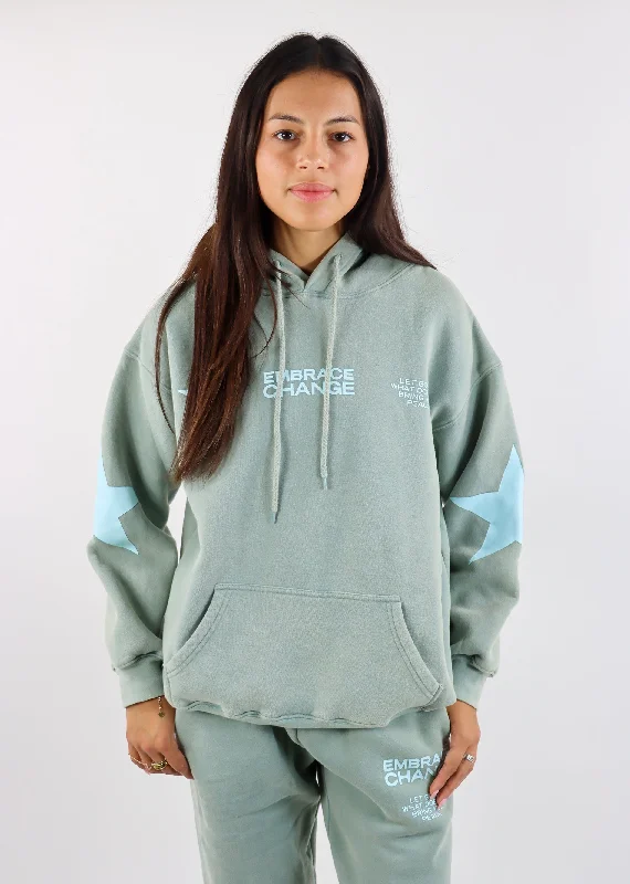 Mayfair Embrace Change Hoodie ★ Mint Hooded Sweatshirt Casual Wear Street Style