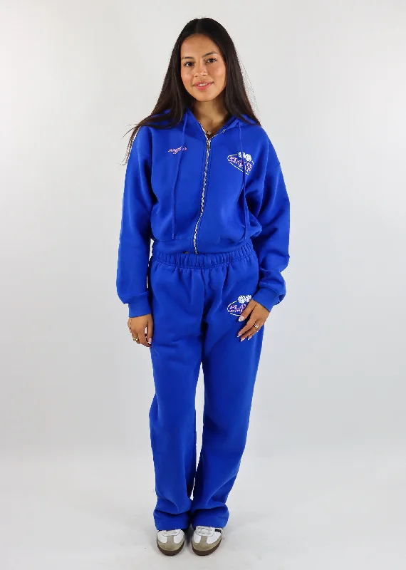 Mayfair Playing With Fate Fitted Zip-Up Hoodie ★ Cobalt Blue Hoodie with Sequins Glamorous Eye-catching Mayfair Playing With Fate Fitted Zip-Up Hoodie ★ Cobalt Blue Hoodie with Sequins Glamorous Eye-catching