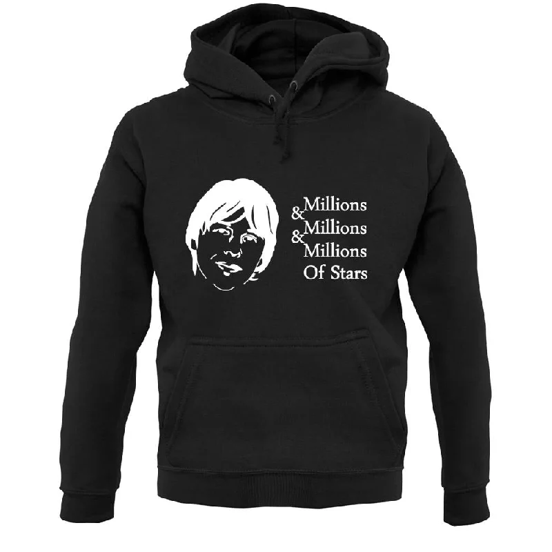 Millions Of Stars Unisex Hoodie Hoodie with Elastic Waist Stretchable Comfortable