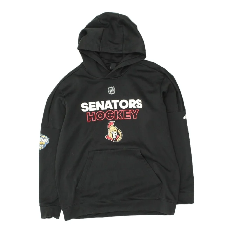 Ottawa Senators NHL Global Series Sweden 2017 Adidas Mens Hoodie | Ice Hockey Zip Hoodie Drawstring Kangaroo Pocket