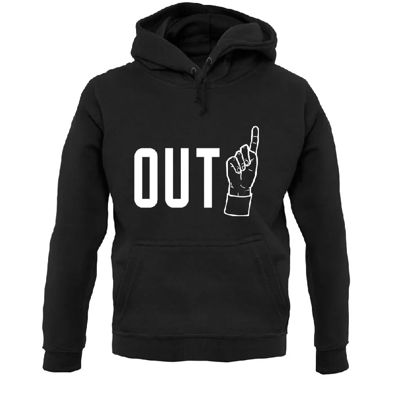 Out! Unisex Hoodie Hoodie with Hem Detail Decorative Unique