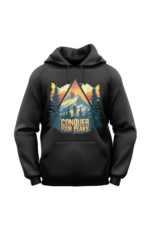 Peak Conquerors Lightweight Eco-Friendly Unisex Hoodie Hoodie with Patch Decorative Personalized