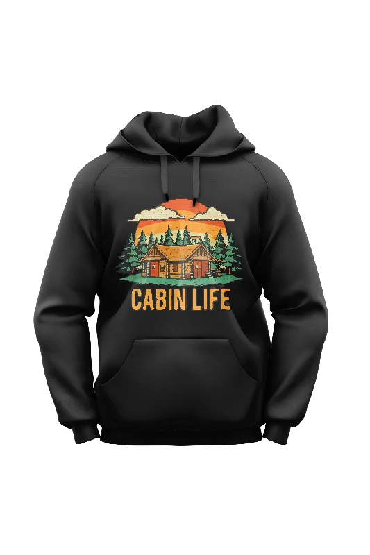 "Cabin Life" Lightweight Eco-Friendly Unisex Hoodie Hoodie with Magnetic Closure Innovative Modern