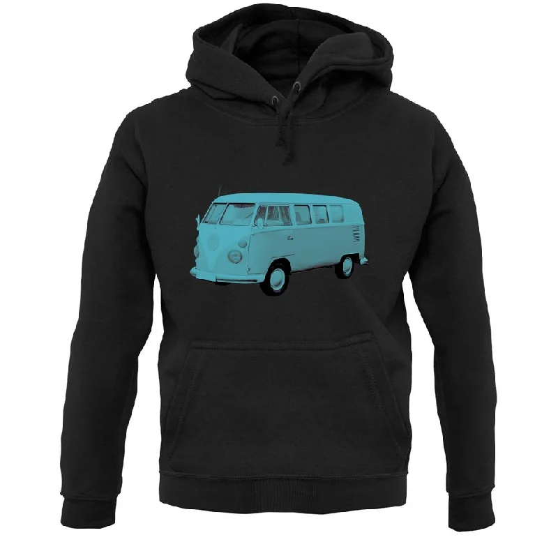 Split Screen Campervan Colour Unisex Hoodie Hoodie with Applique Textured Unique